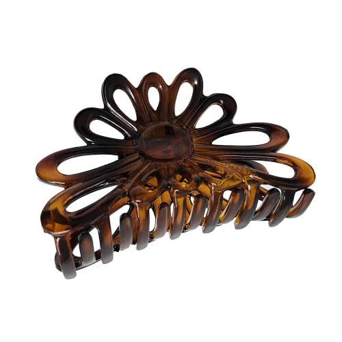 Parcelona French Plume Medium 3" Cellulose Acetate Hair Claw for Women and Girls