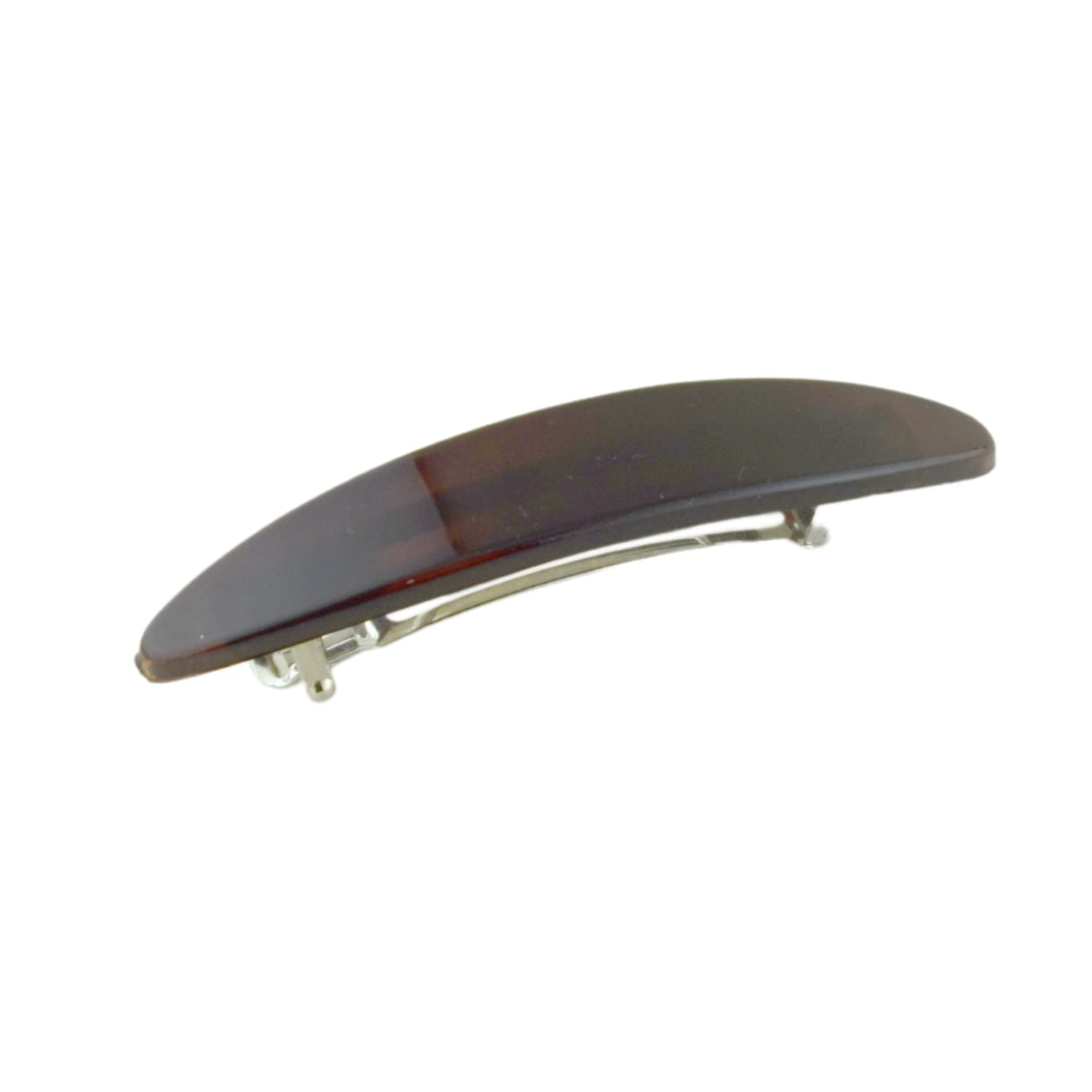 Parcelona French Small Oval Cellulose Shell Automatic Hair Clip Hair Barrette
