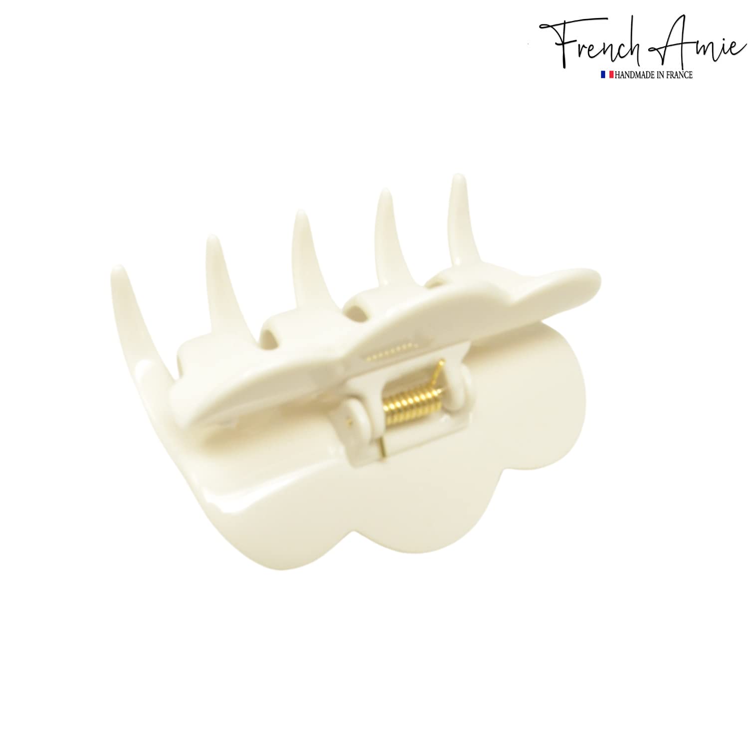 French Amie Crown Wave Small 2.5” Cellulose Handmade Interlocking Hair Claw