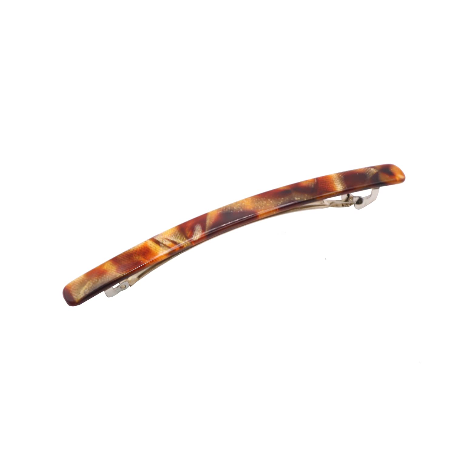 French Amie Long And Thin Large 4” Cellulose Handmade Hair Clip Barrette