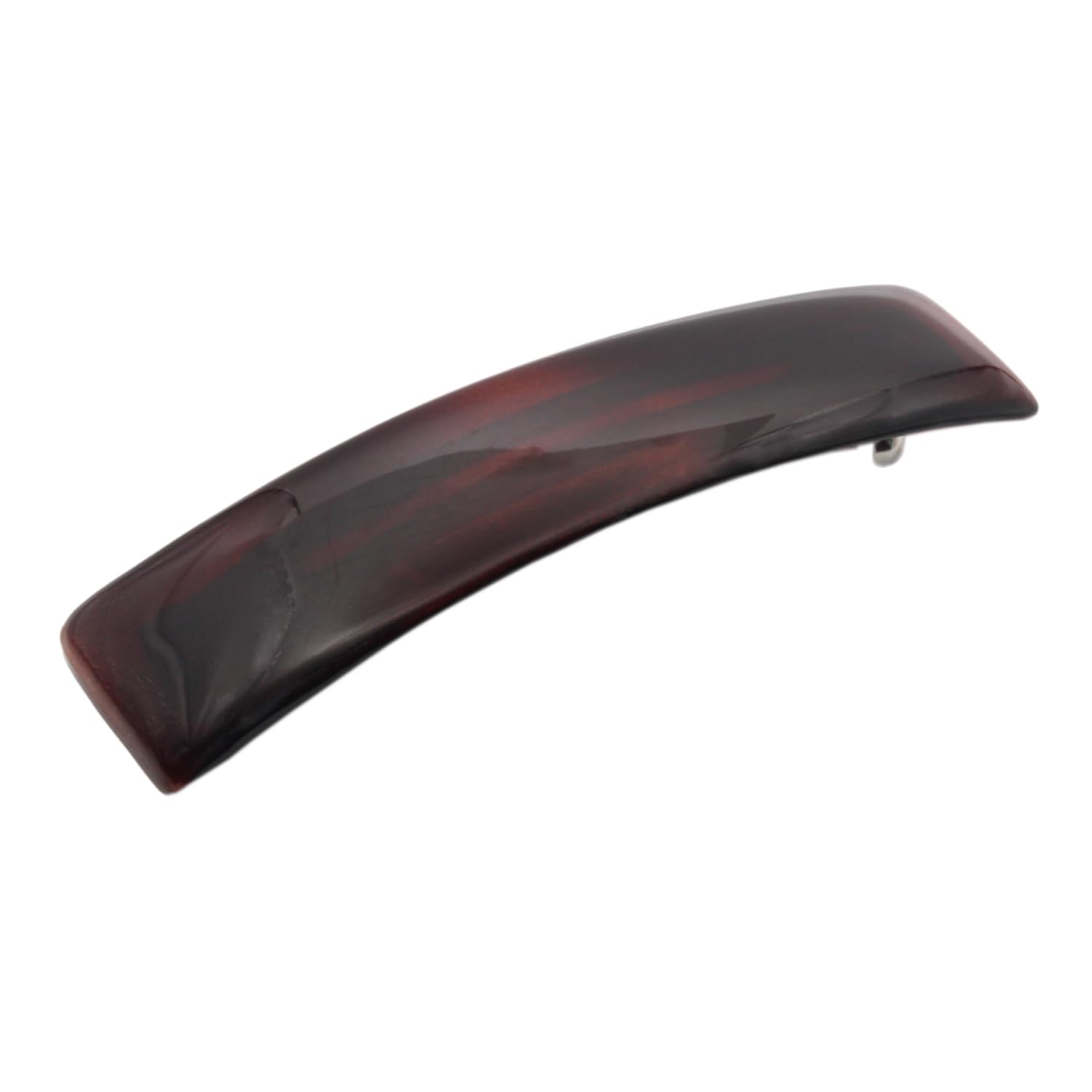 Parcelona French Rectangular Shell Large Cellulose Hair Barrette for Women