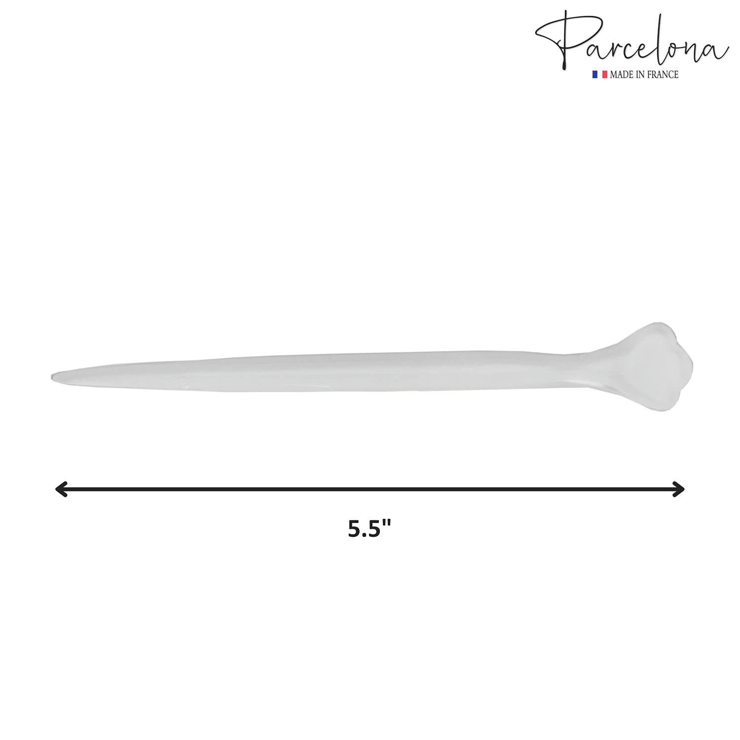 Parcelona French Radial 3.5 Inch Dome Bun Holder Hair Slide Cuff Pin with Stick