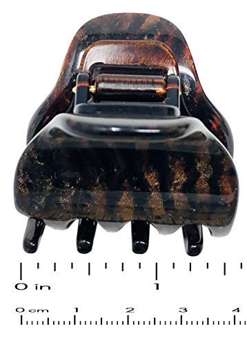 French Amie Belle 1 1/2" Mini Handmade Hair Claw French Acetate Jaw Clip for Women