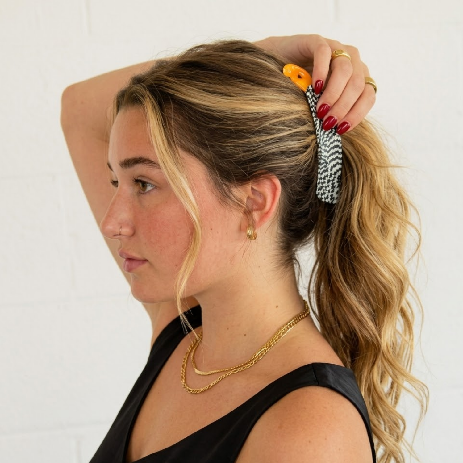 Moeni Curve Large 4 Inch Cellulose Acetate Banana Hair Clip for Women