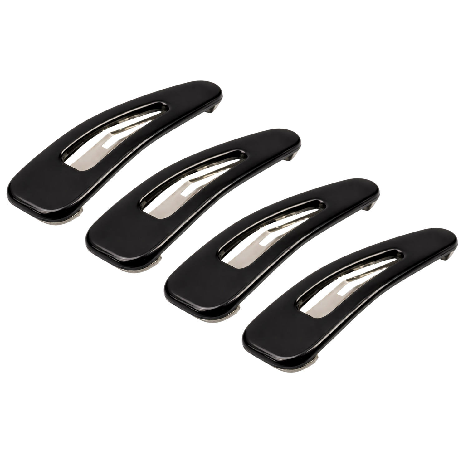 Parcelona French Mini Set of 4 Small 1.25" Cellulose Snap Hair Pins for Women