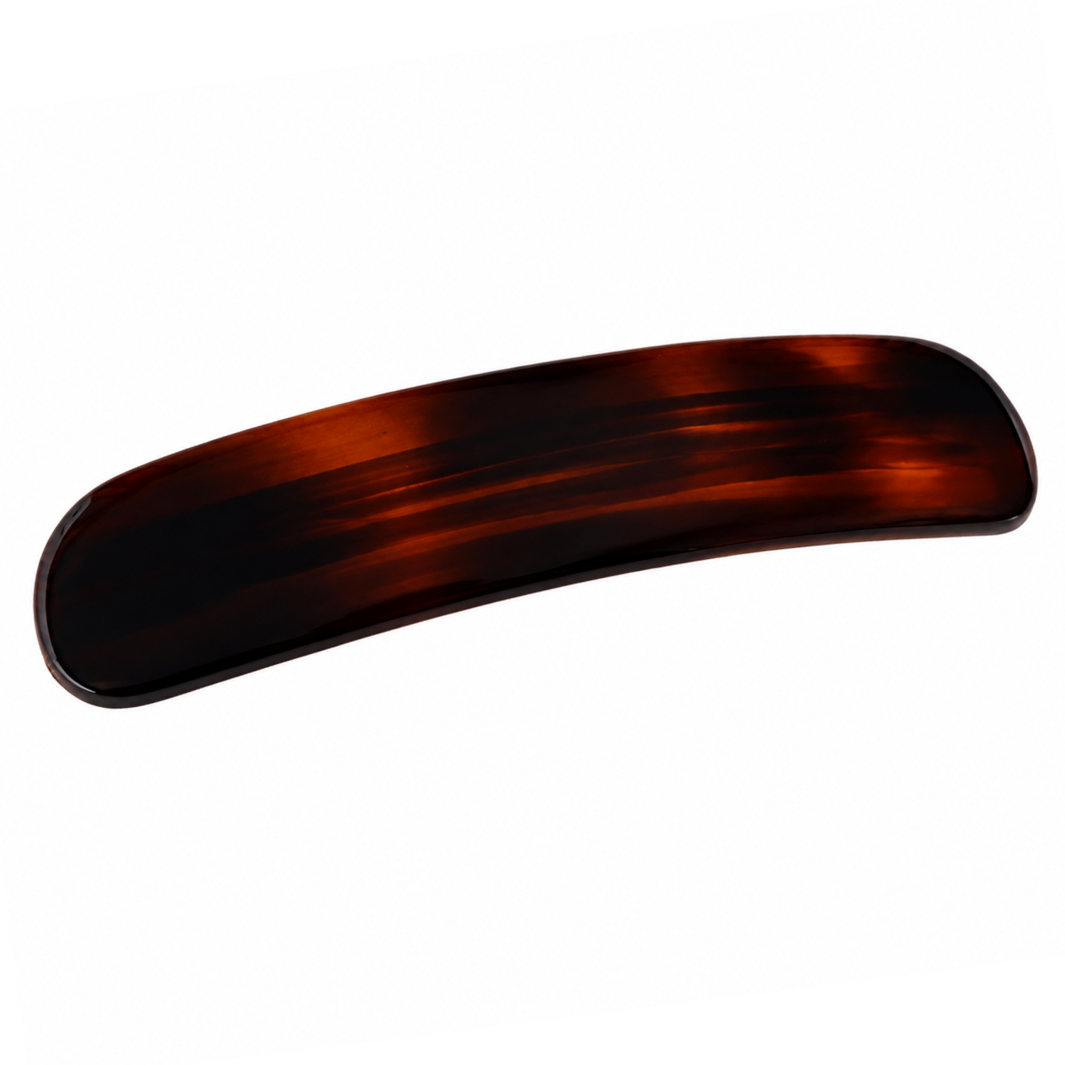 Parcelona Curved Banana 4.25" Tortoise Shell Hair Barrette Clip Women