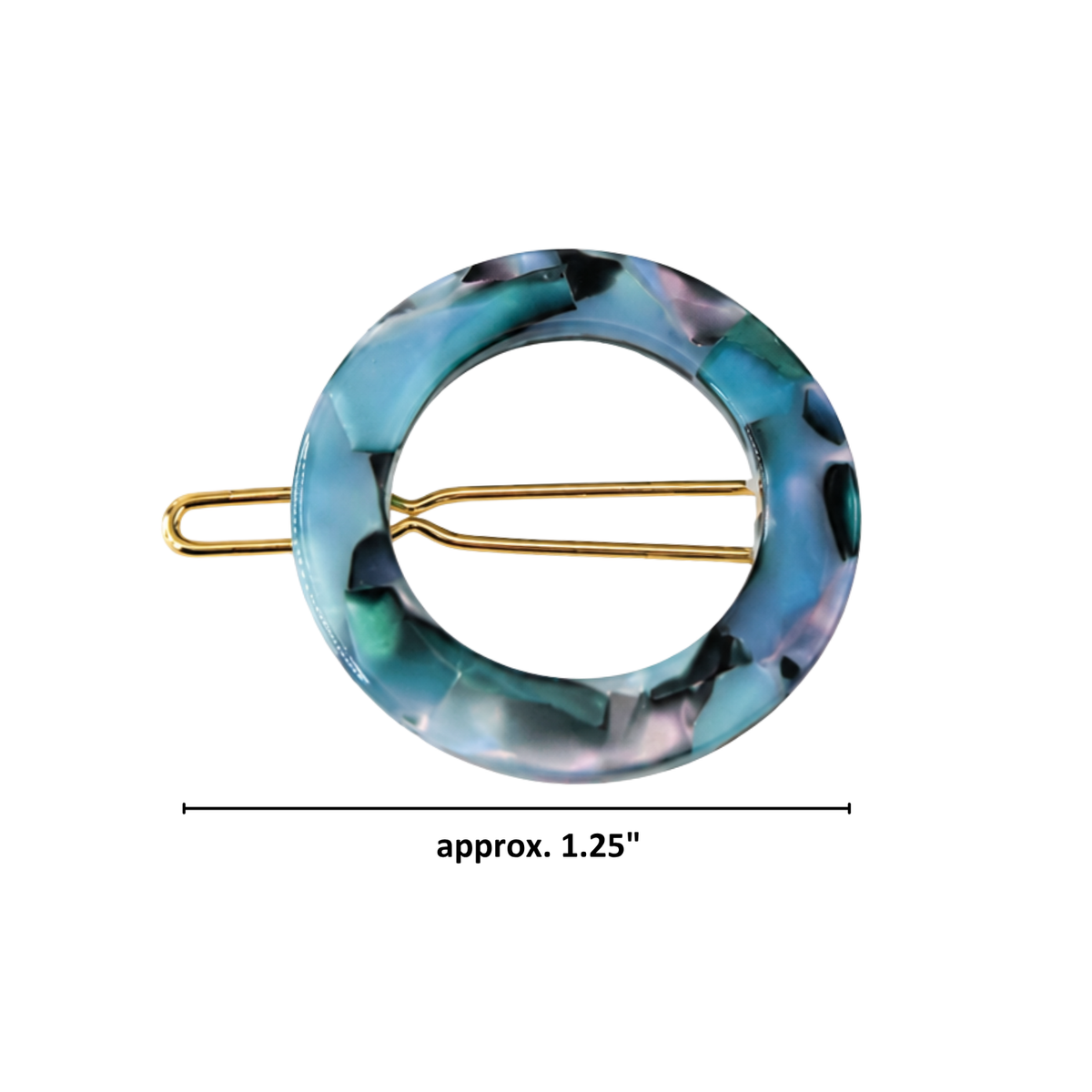 French Amie Mini Circle 1 ¼” Hair Clip - Snap Tige Boule Women Barrette Set Of 2