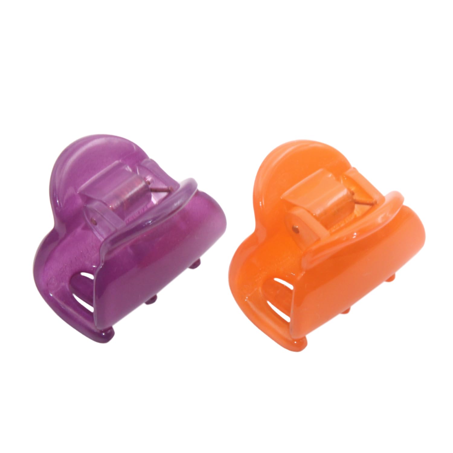 Parcelona French Chic Duo Small 1 1/4" Cellulose Hair Claw for Women and Girls