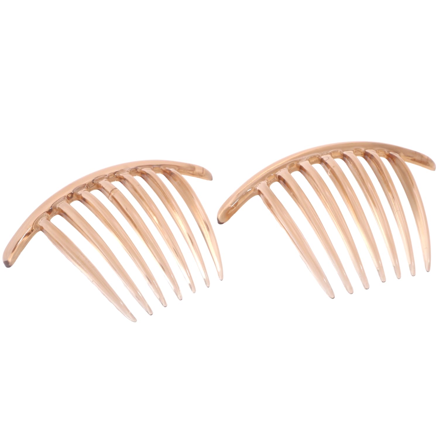 Parcelona French Twist 7 Teeth Large Cellulose Side Hair Combs for Women(2 Pcs)