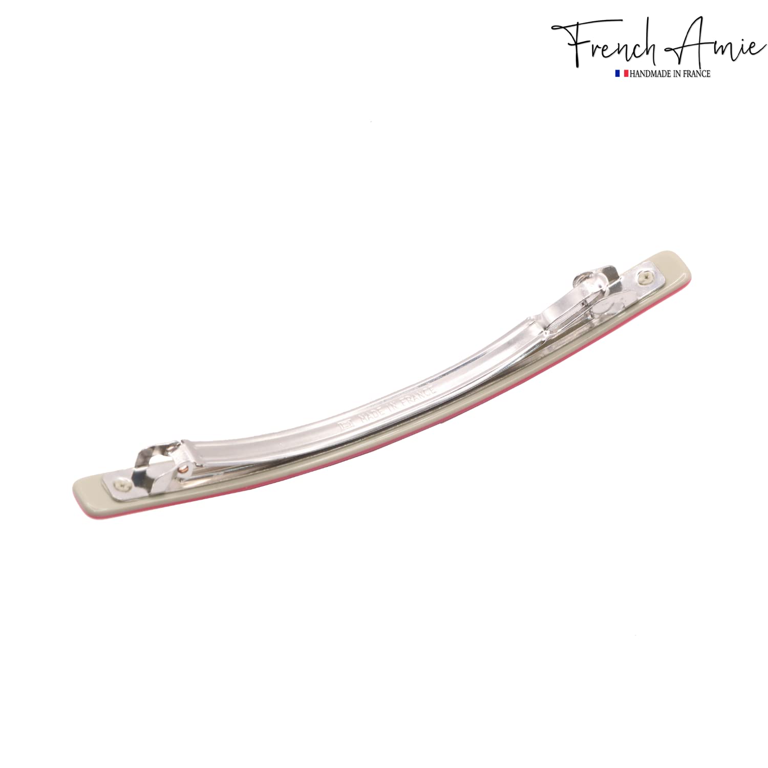 French Amie Long And Thin Large 4” Cellulose Handmade Hair Clip Barrette