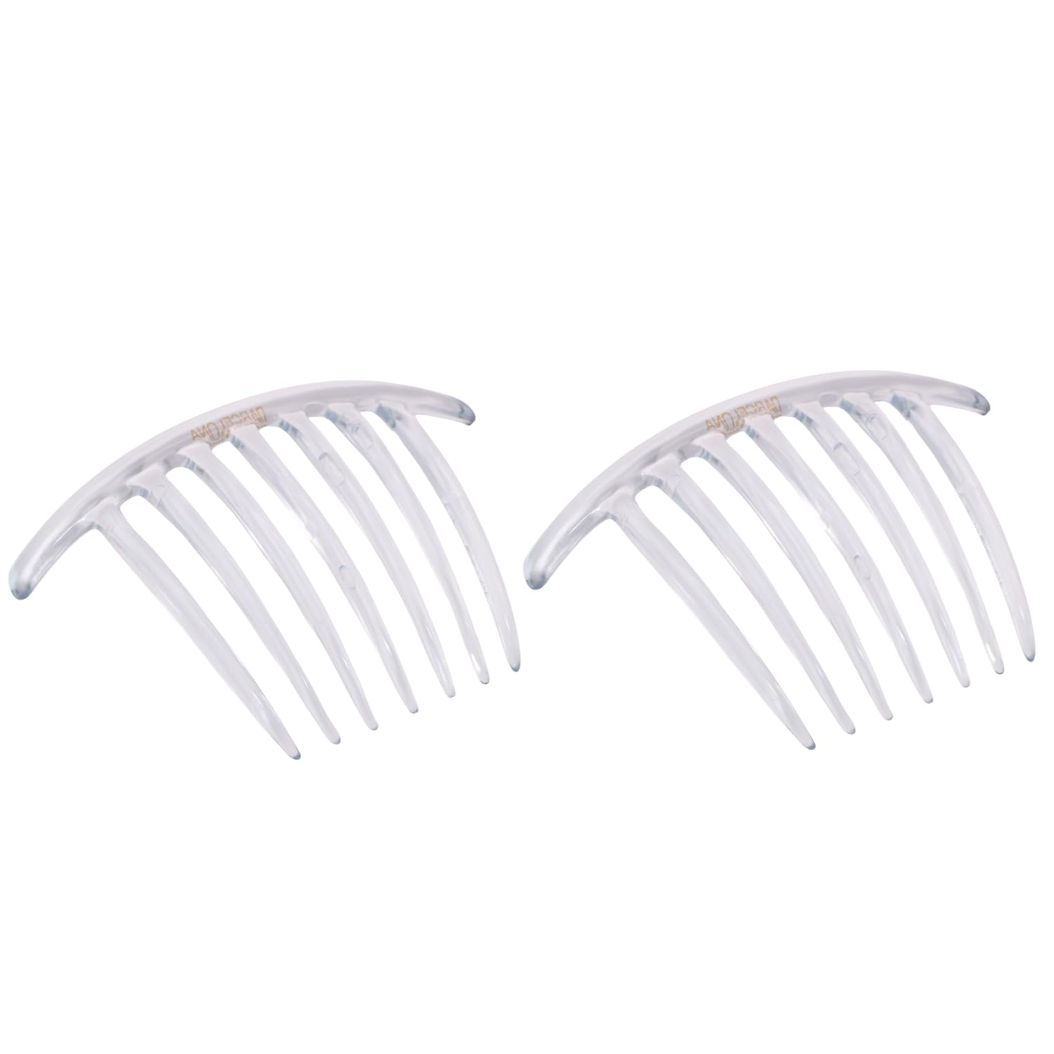 Parcelona French Twist 7 Teeth Large Cellulose Side Hair Combs for Women(2 Pcs)