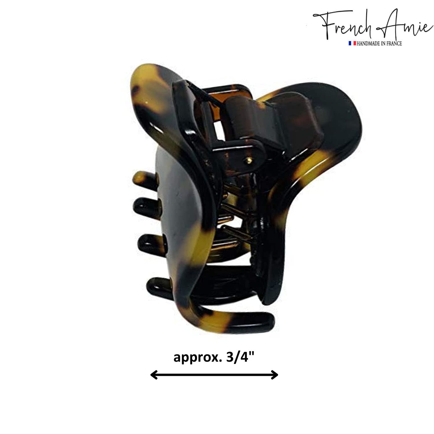 French Amie Belle 1 1/2" Mini Handmade Hair Claw French Acetate Jaw Clip for Women