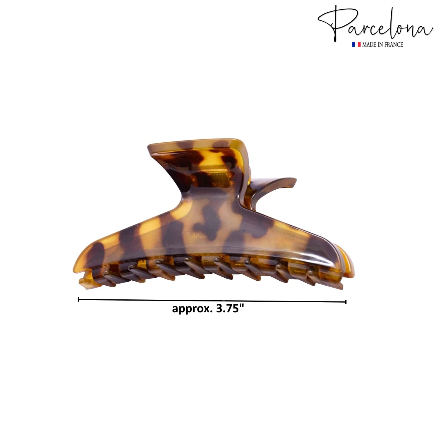 Parcelona French Pinch Medium Cellulose Covered Spring Jaw Hair Claw for Women