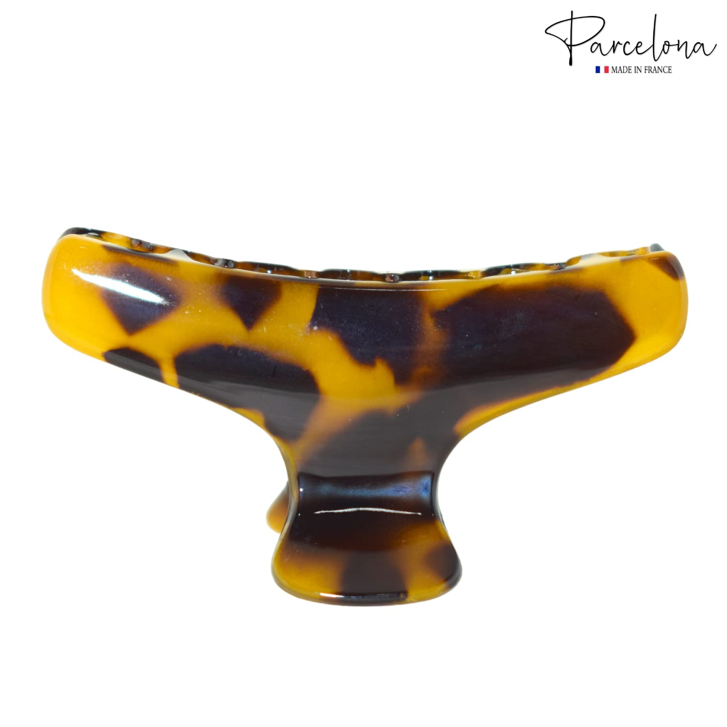 Parcelona French Flat Salon Style Medium 3 1/4" Cellulose Hair Claw for Women