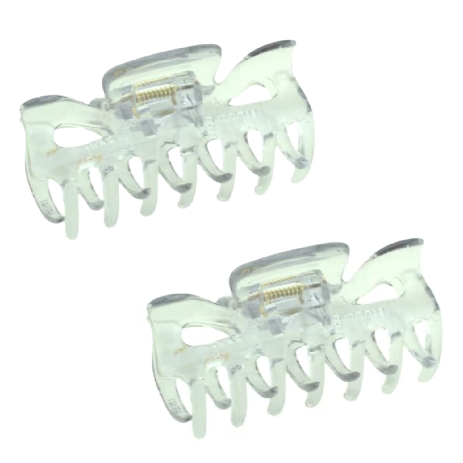 Parcelona French Classic Small 2.5" Celluloid Set of 2 Jaw Hair Claws for Women