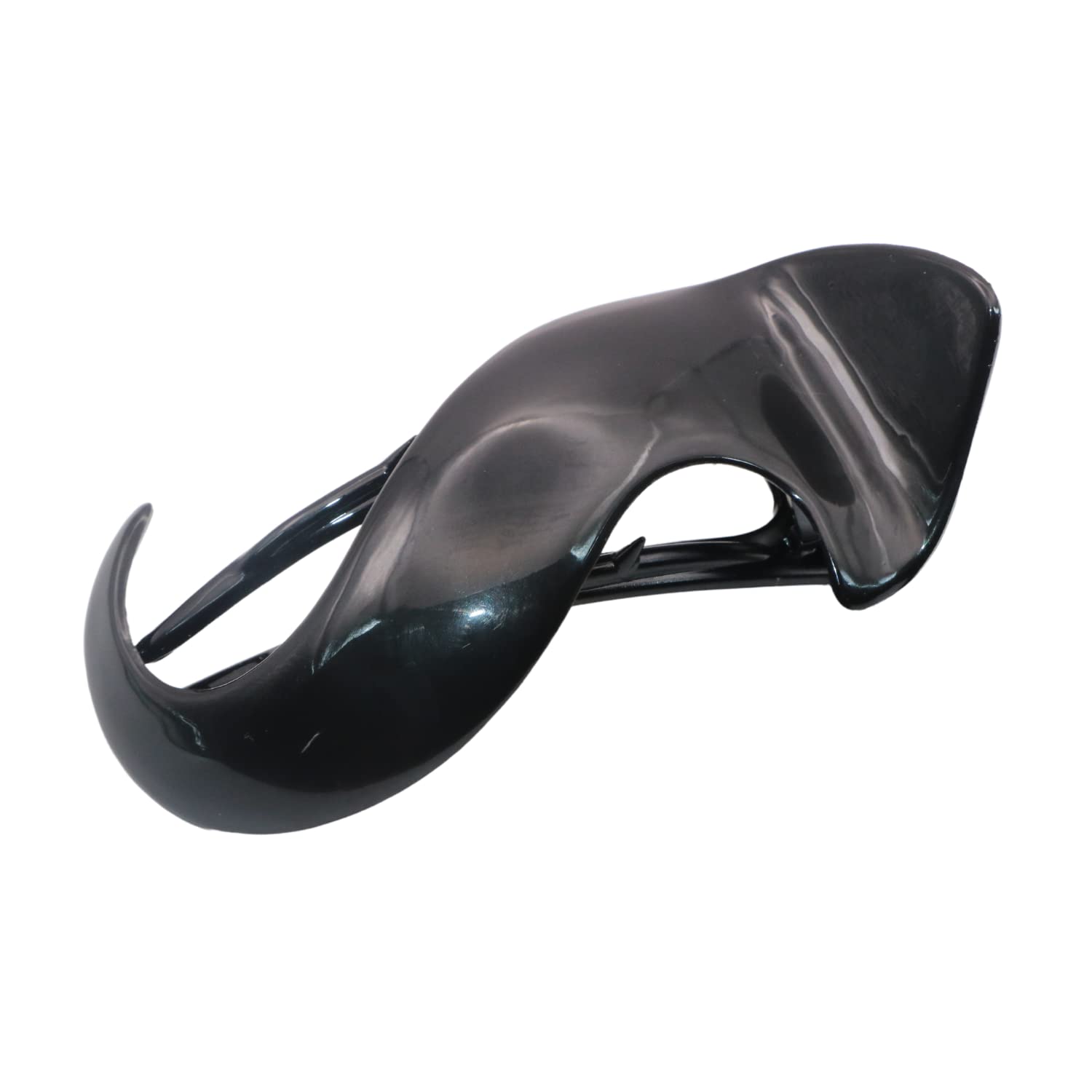 Parcelona French Medium Crochet Cellulose Black Hair Side Slider Claw Clip