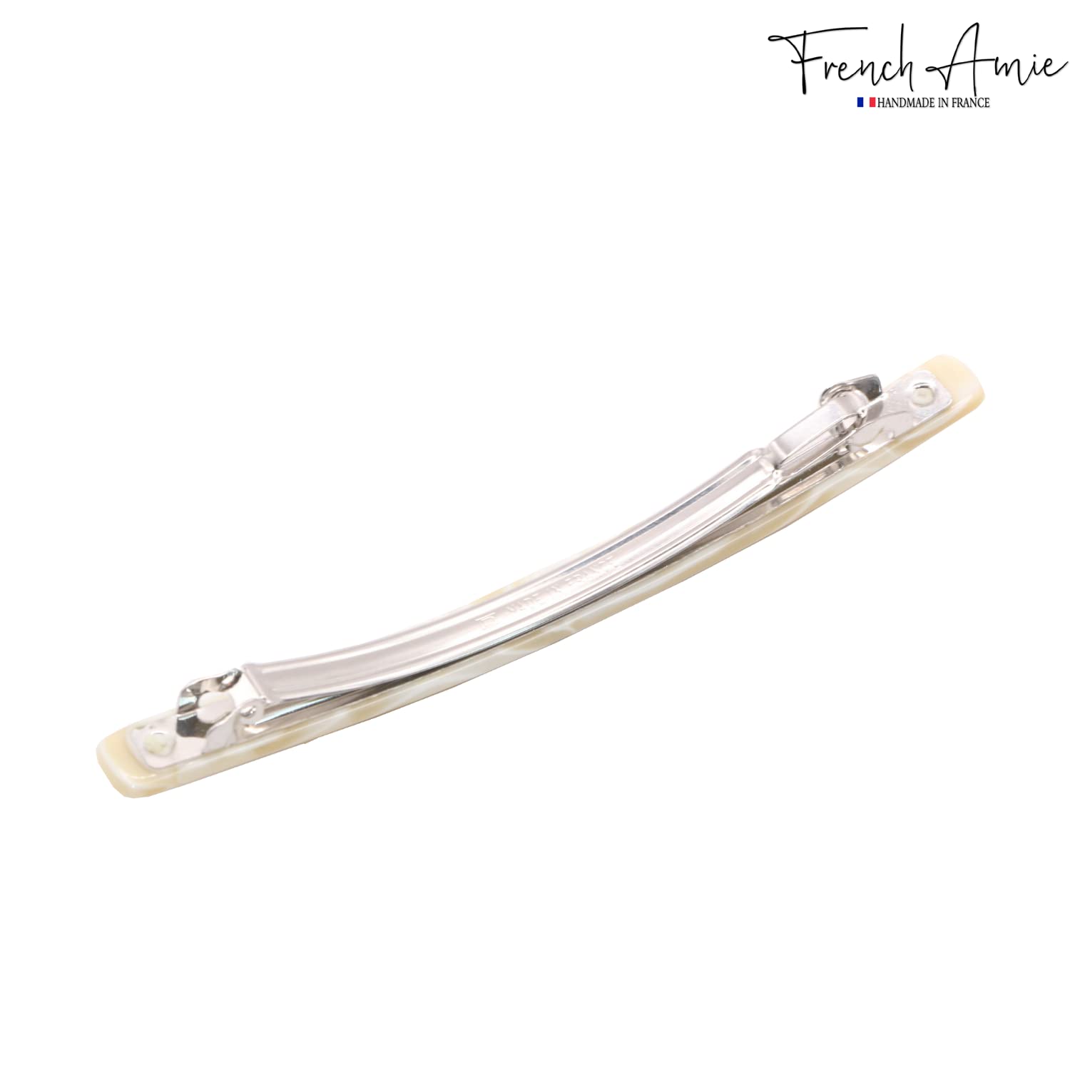 French Amie Long And Thin Large 4” Cellulose Handmade Hair Clip Barrette