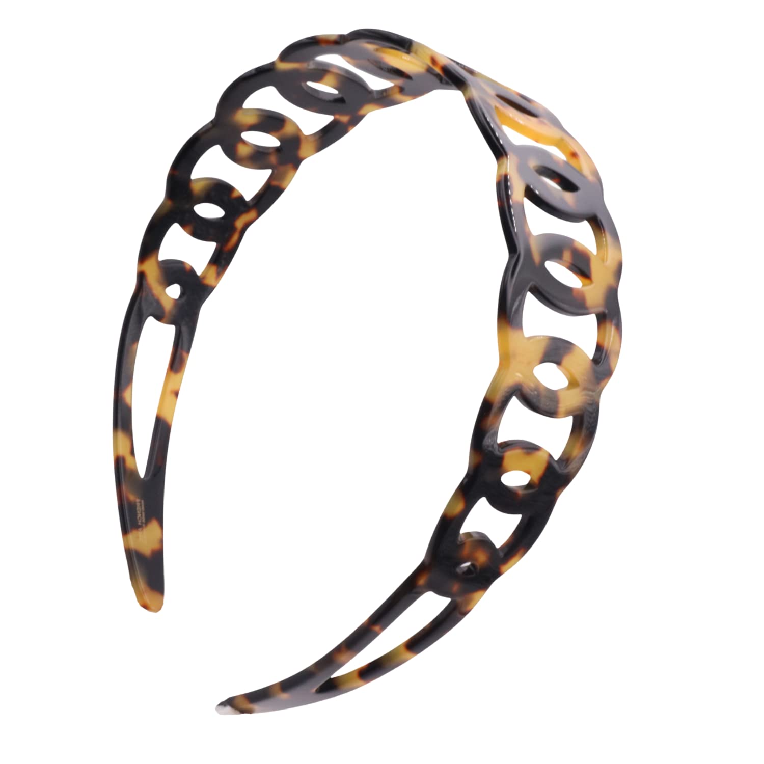 French Amie Loops 1 1/2" Wide Cellulose Handmade Non Slip Headbands for Women