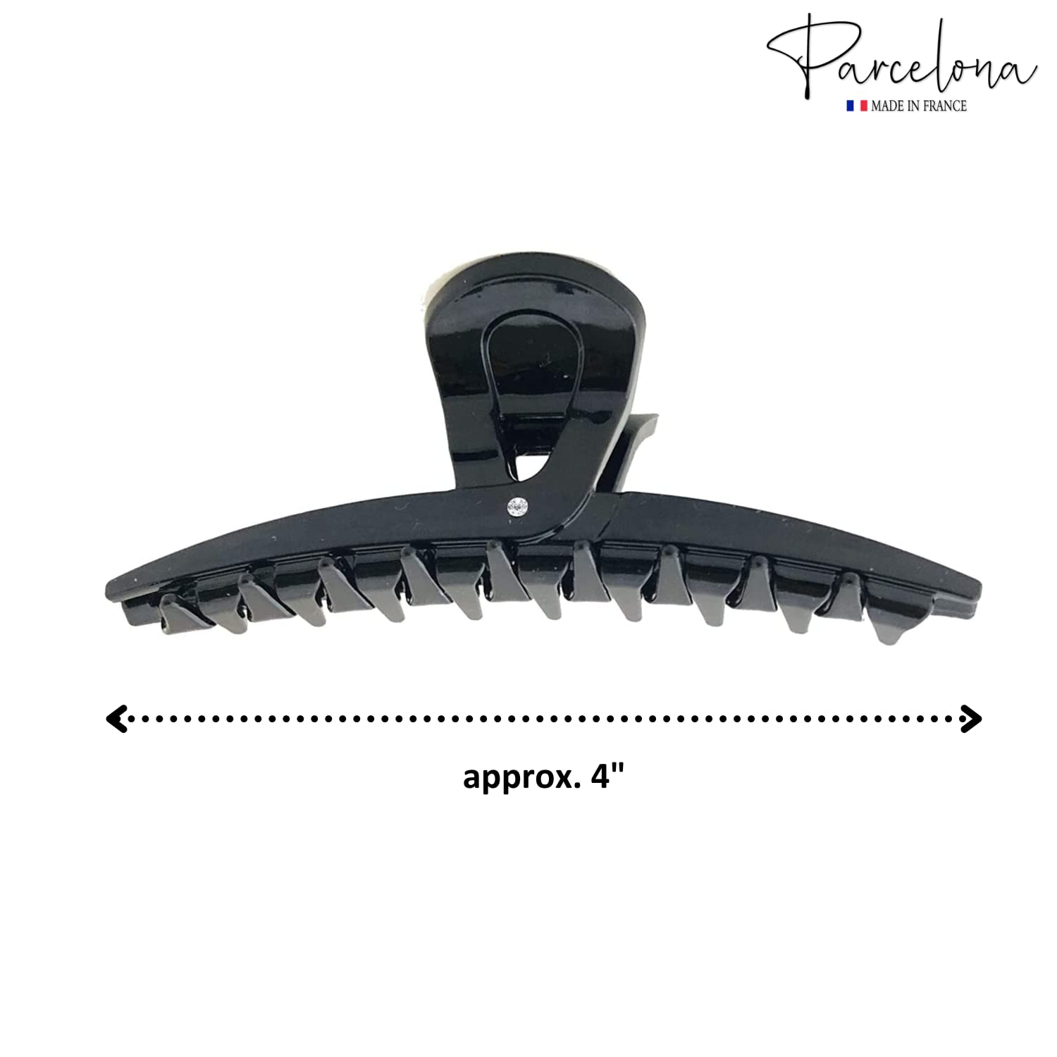 Parcelona French Pinch Crystal Cellulose Jaw Hair Claw for Women and Girls