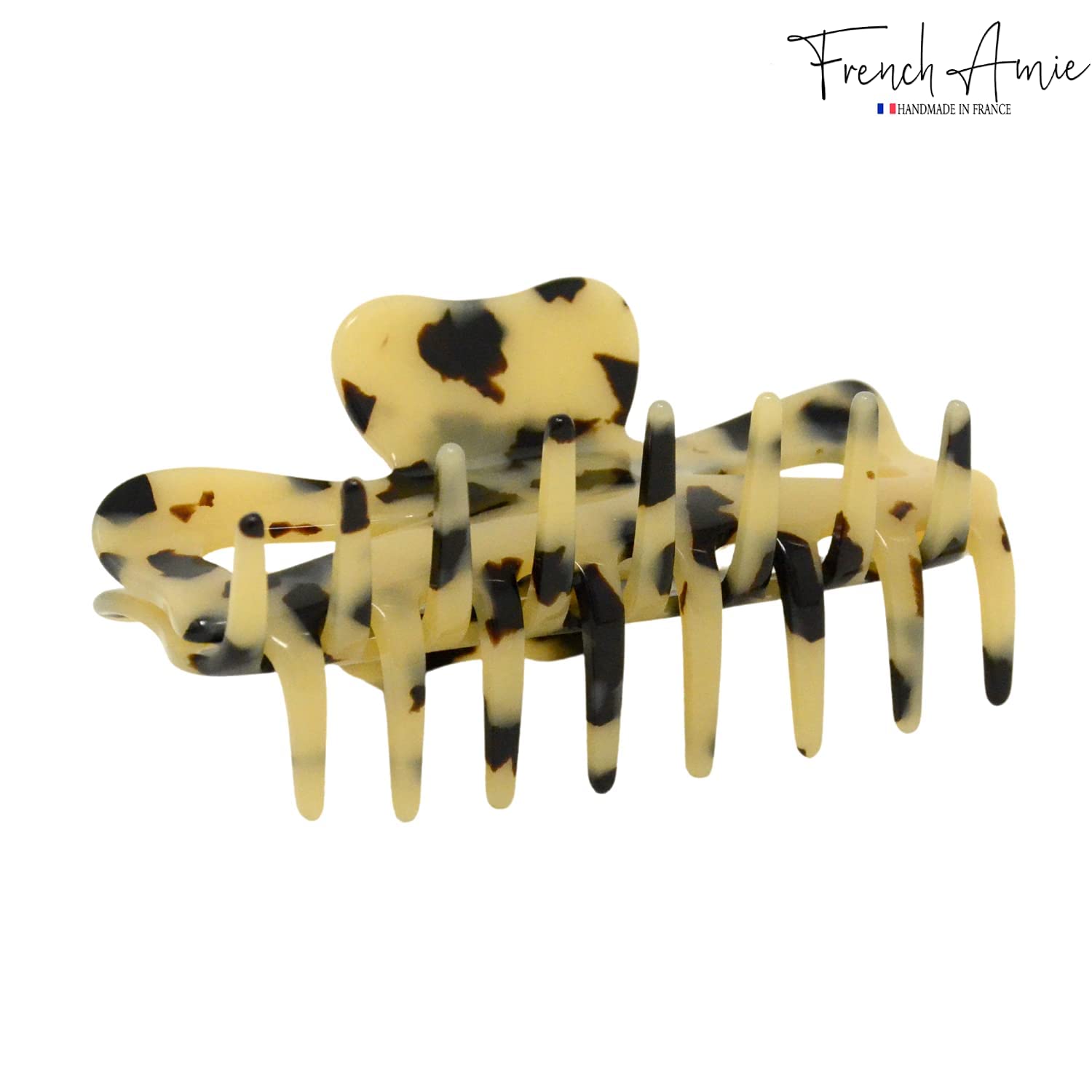 French Amie Large Butterfly 3.5" Handmade Cellulose Acetate Hair Claw for Women