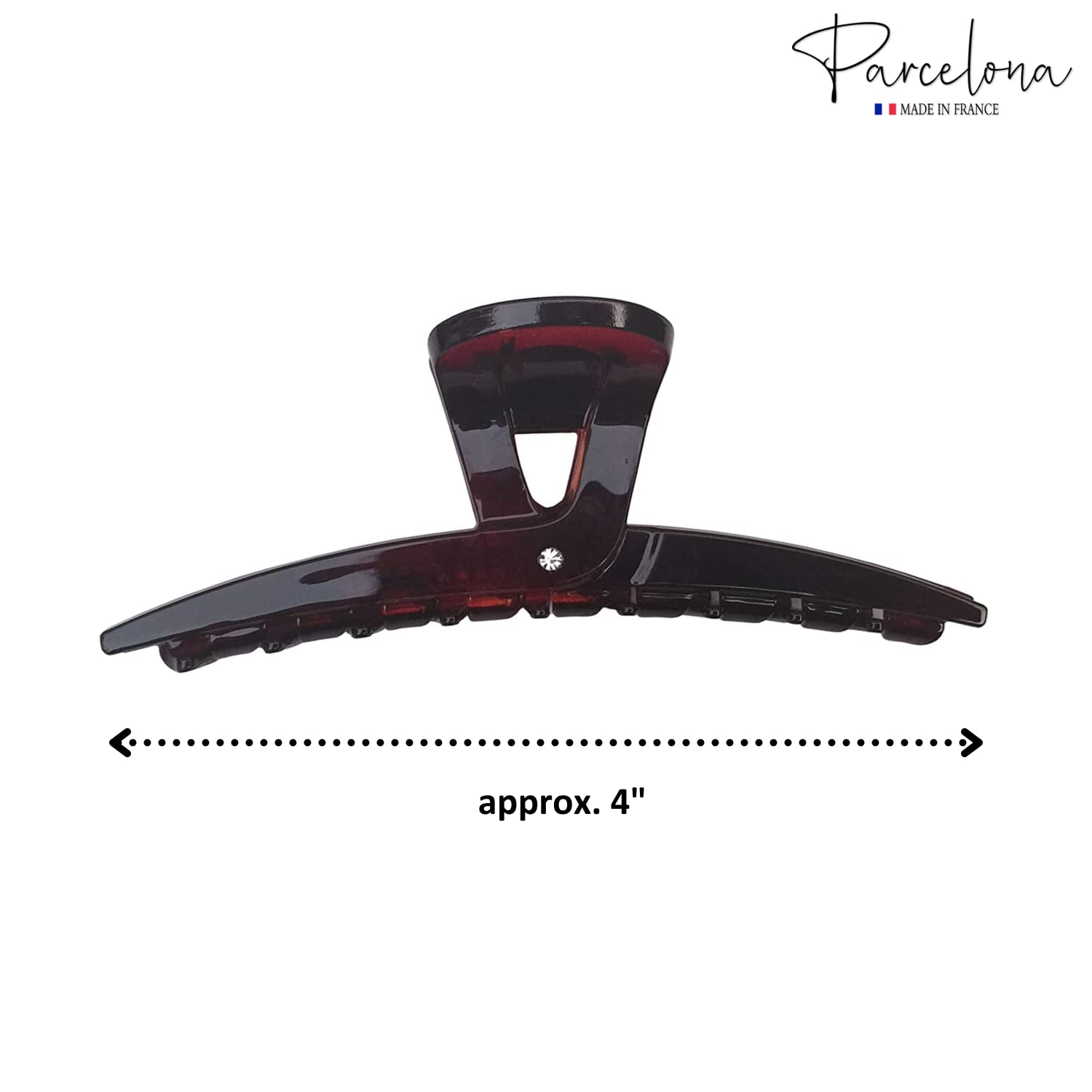 Parcelona French Pinch Crystal Cellulose Jaw Hair Claw for Women and Girls