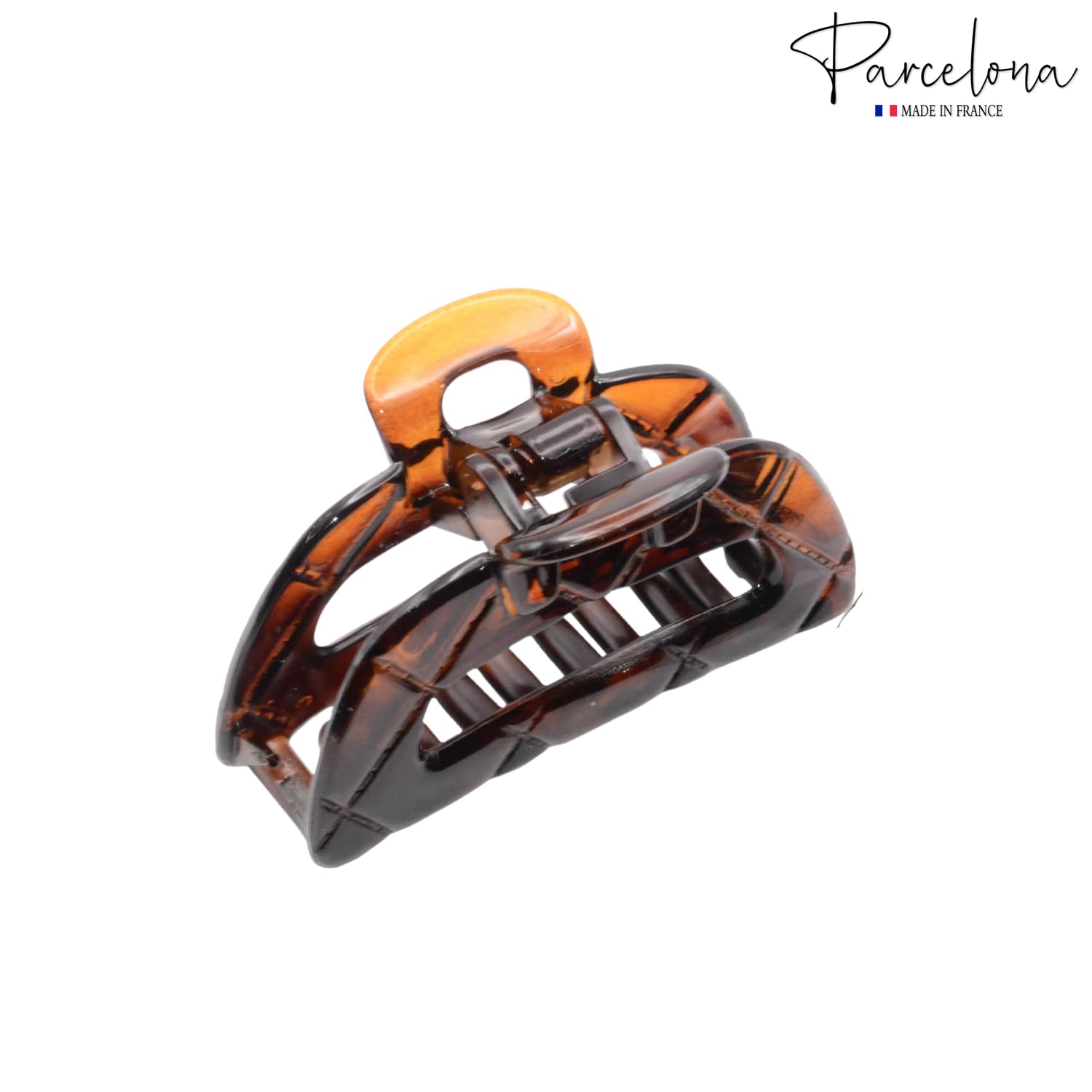 Parcelona French Elite Medium Cellulose Covered Spring Jaw Hair Claw Clamp