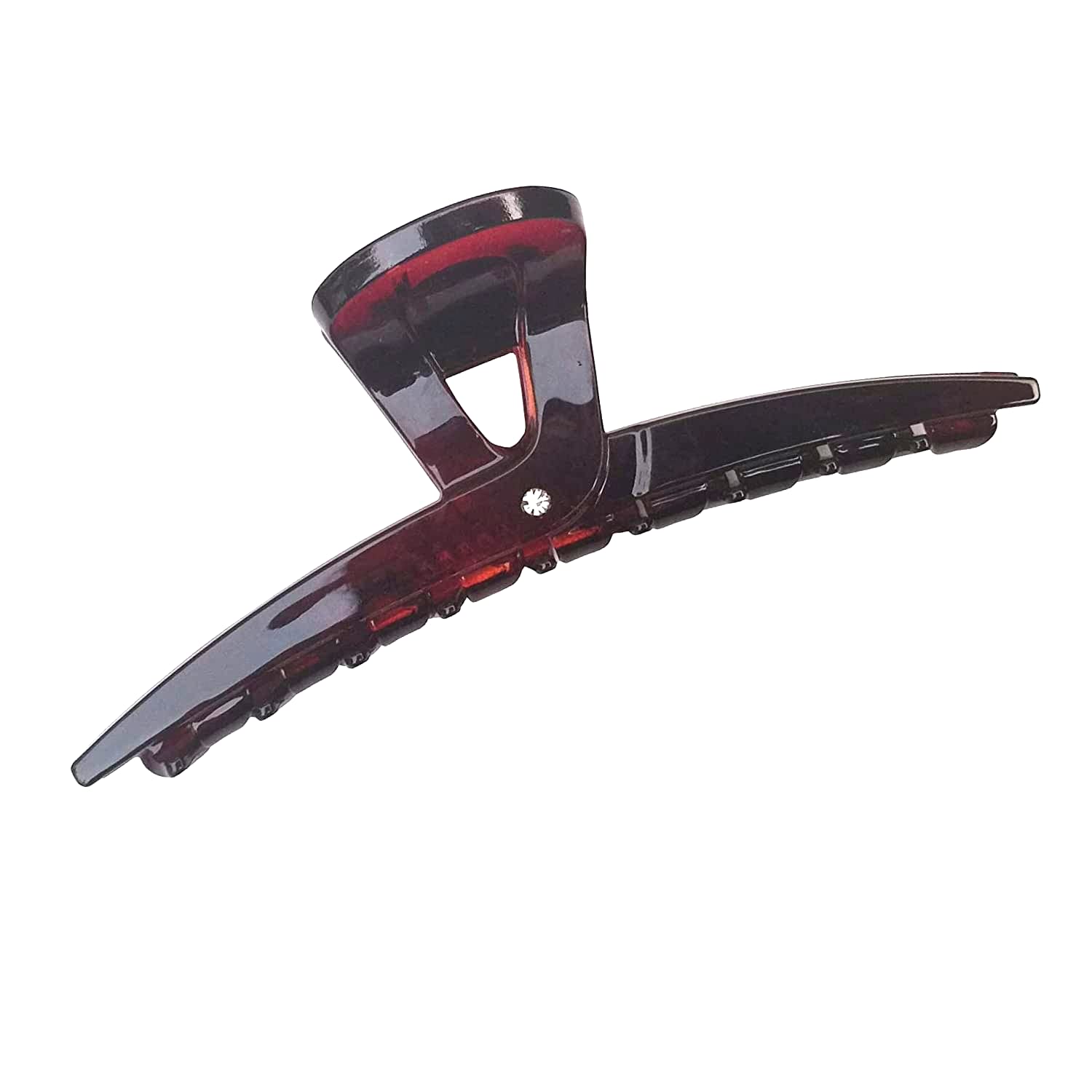Parcelona French Pinch Crystal Cellulose Jaw Hair Claw for Women and Girls