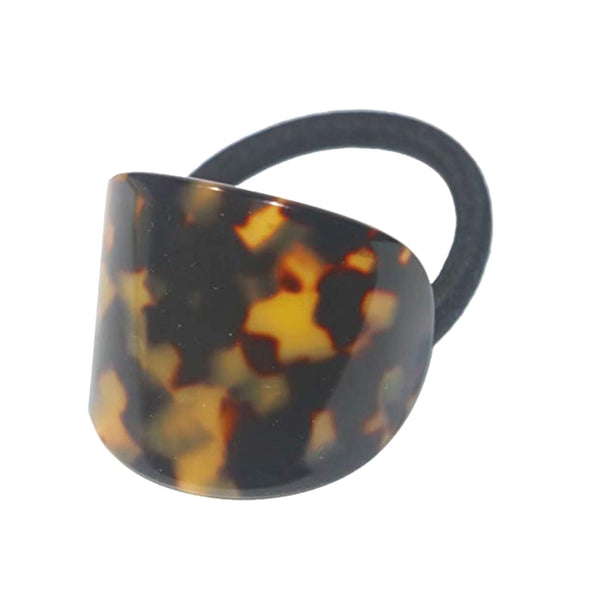 French Amie Curve Oval Celluloid Handmade Ponytail Elastic Hair Tie for Women