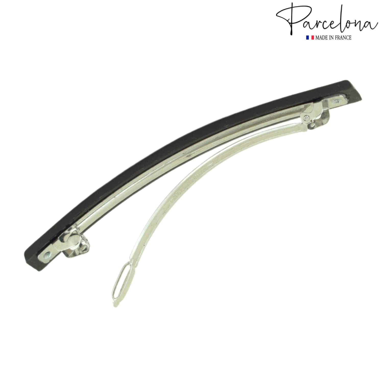 Parcelona French Long and Thin Large Cellulose Hair Barrette for Women and Girls