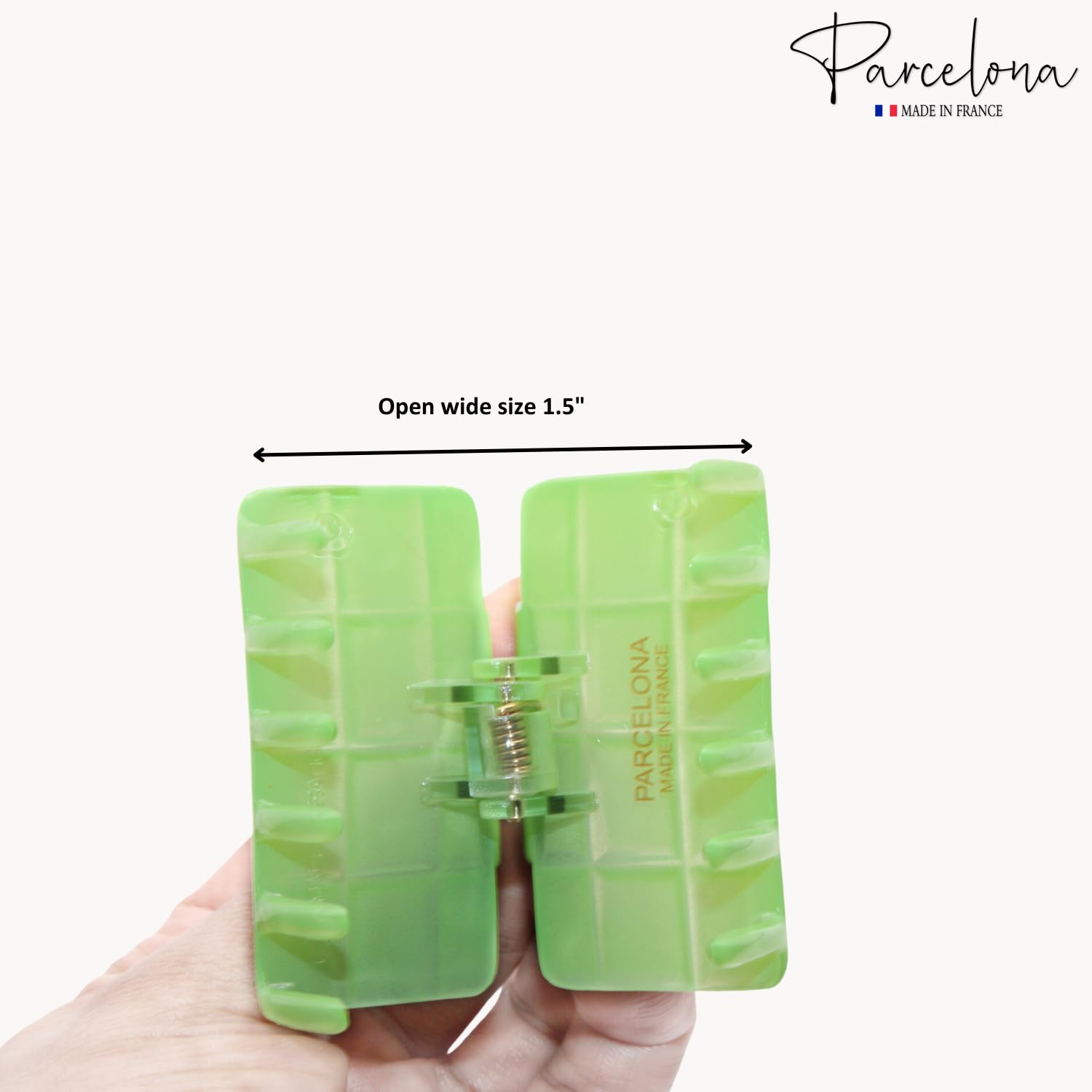 Parcelona French Checkered Small Cellulose Jaw Hair Claw Clamps for Women(2 Pcs)