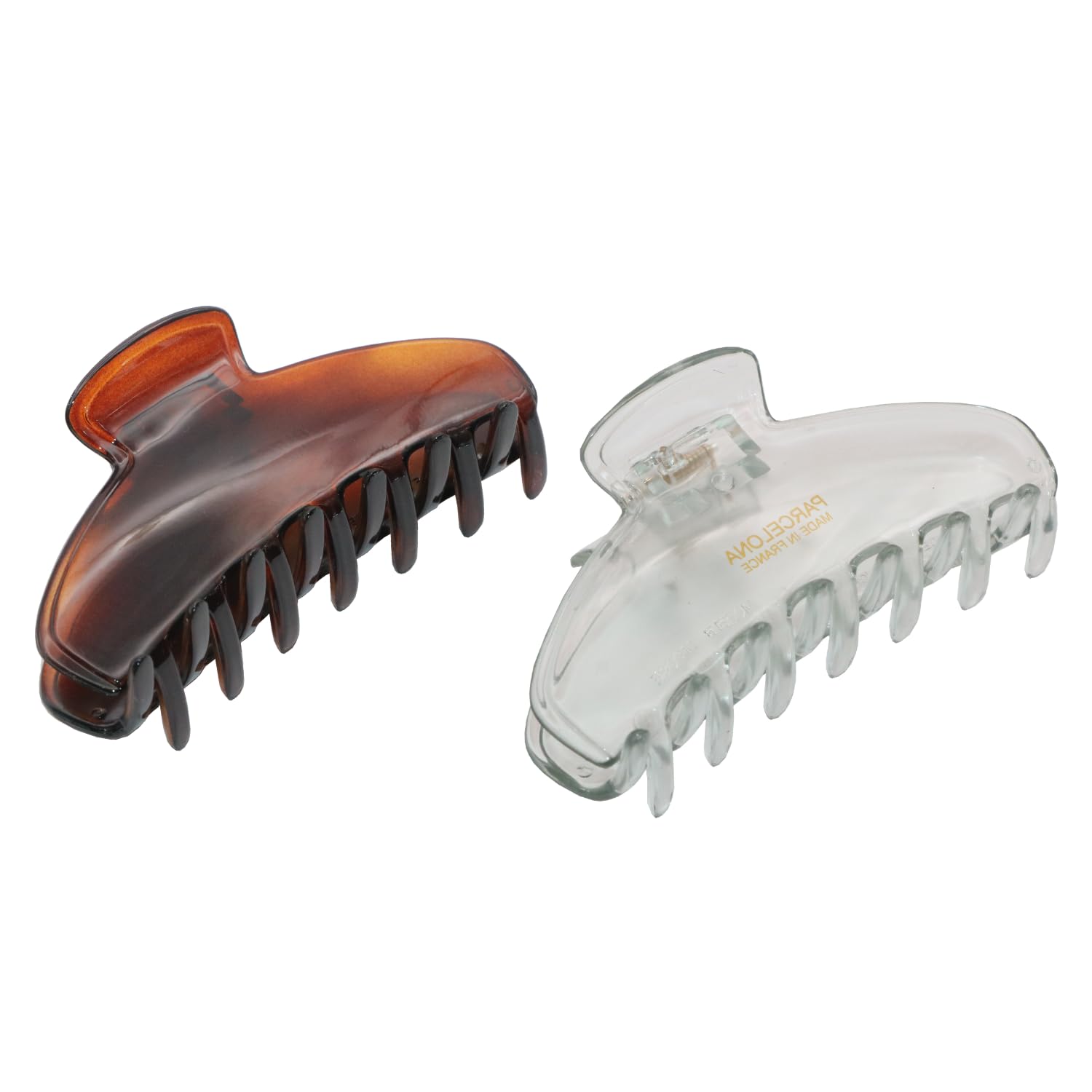 Parcelona French Basic Medium 3 1/2" Cellulose Jaw Hair Claws for Women(2 Pcs)
