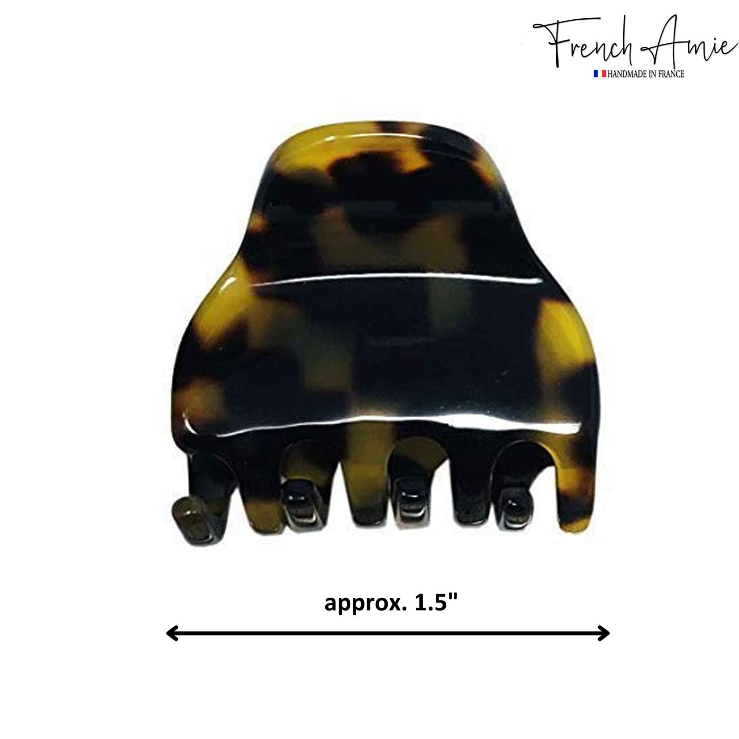 French Amie Belle 1 1/2" Mini Handmade Hair Claw French Acetate Jaw Clip for Women