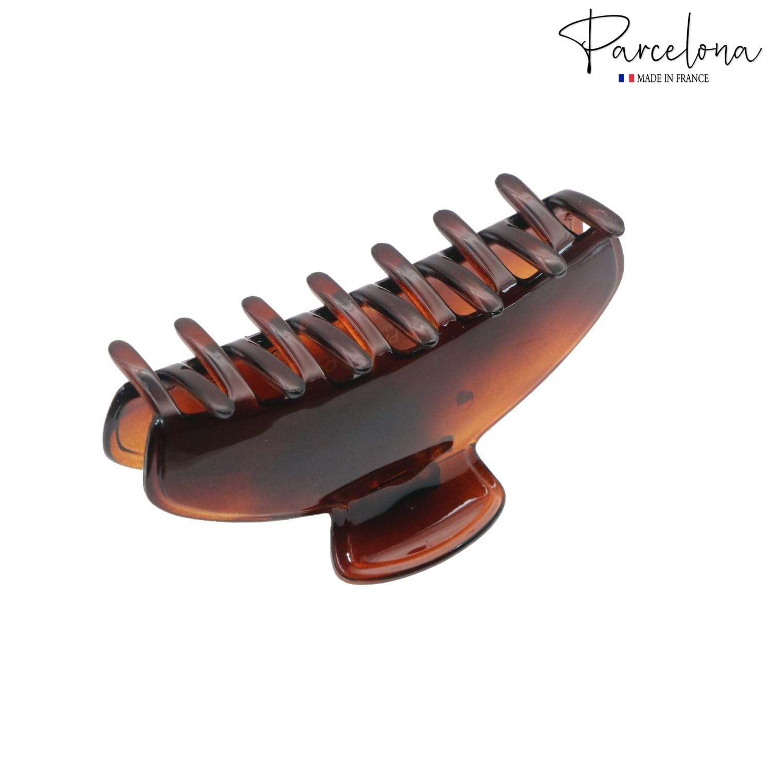 Parcelona French Basic Medium 3 1/2" Cellulose Tight Spring Hair Claw for Women