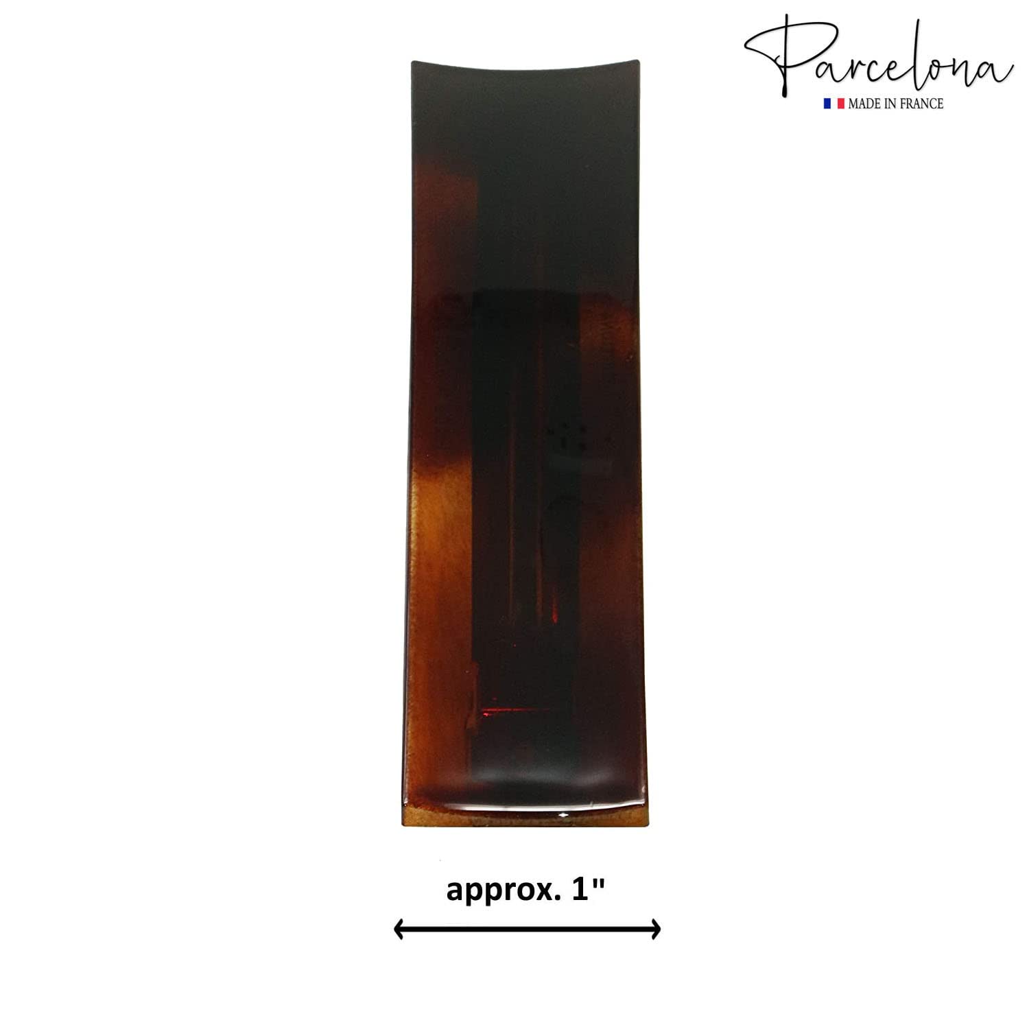Parcelona French Rectangular Bar Large Cellulose Acetate Hair Barrette for Women