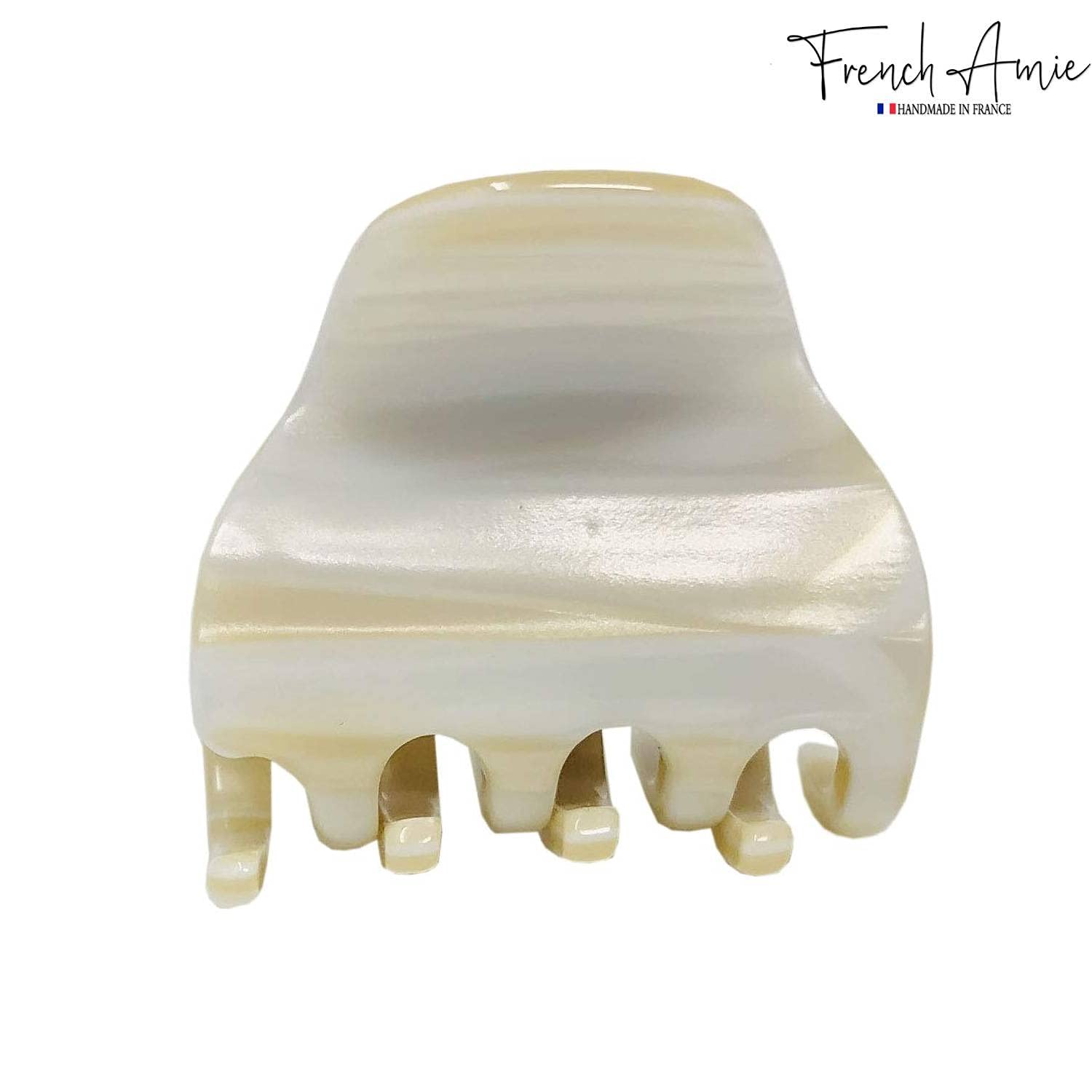 French Amie Belle 1 1/2" Mini Handmade Hair Claw French Acetate Jaw Clip for Women