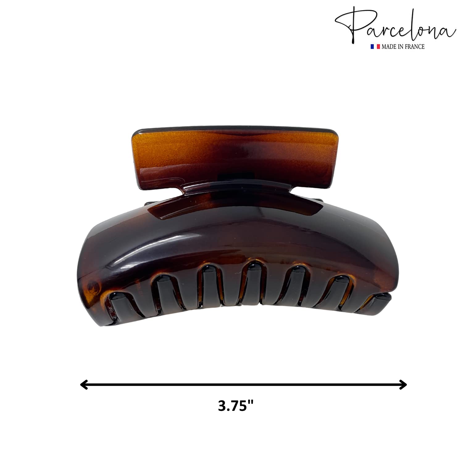 Parcelona French Oblong Shell Medium Cellulose Jaw Hair Claw Clip Clutcher