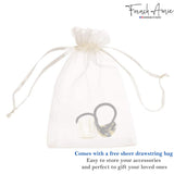 French Amie Curve Oval Celluloid Handmade Ponytail Elastic Hair Tie for Women