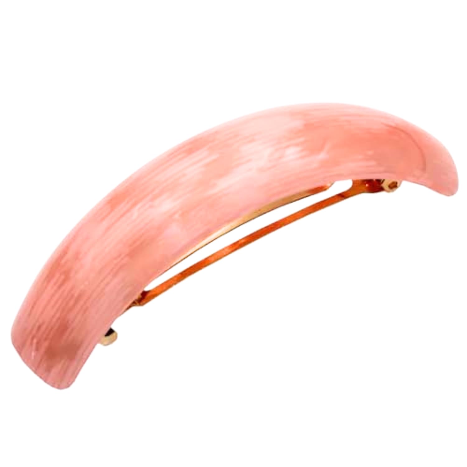 French Amie Curved Oblong Large Cellulose Handmade Hair Barrette for Women
