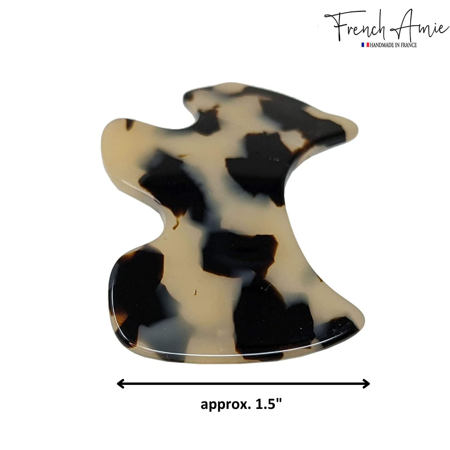 French Amie Scottish Dog Puppy 2" Small Cellulose Handmade Hair Barrette
