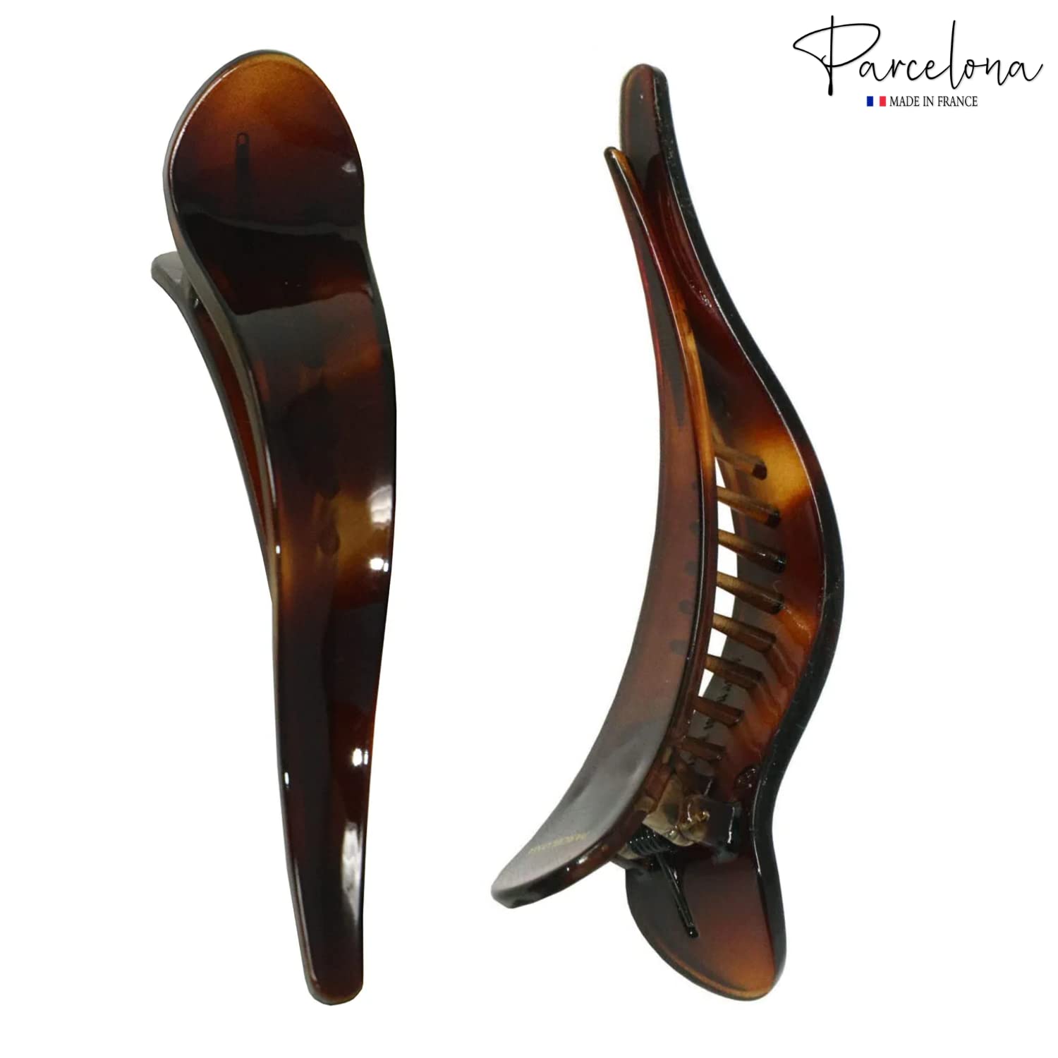 Parcelona French Brill Beak Large Cellulose Slide in Claw Clip Clamp for Women