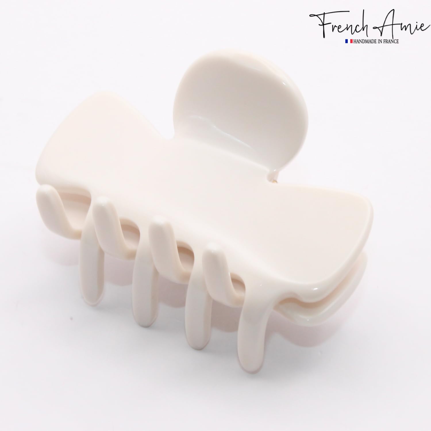 French Amie Grace Small 2” Cellulose Handmade Flexible Hair Claw for Thin Hair