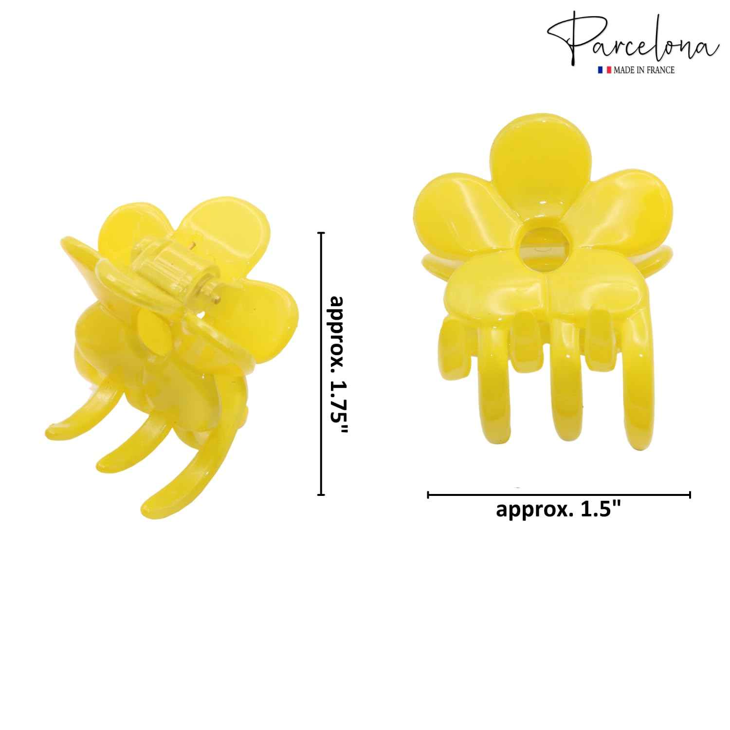 Parcelona French Classic Mini Yellow N Purple Cellulose Hair Claws for Women
