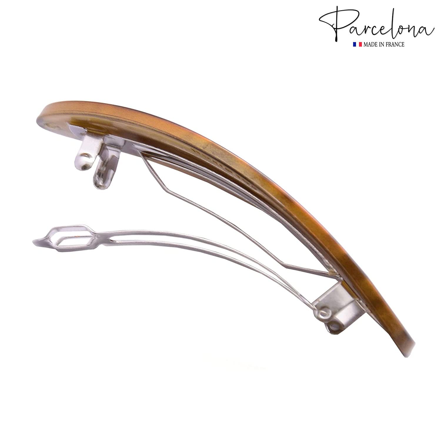 Parcelona French Oval Large 4" Cellulose Automatic Hair Barrette for Women