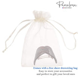 Parcelona French Interwined Brown Shell Celluloid Pony Hair Clip Barrette