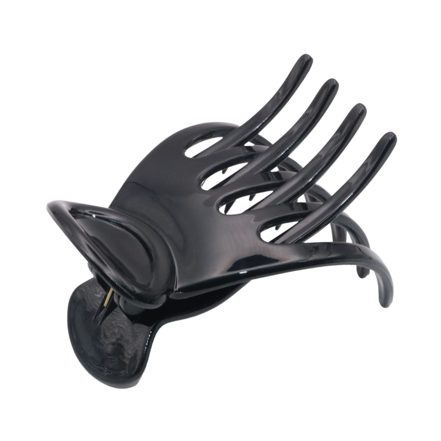 Parcelona French Basic Curved Paw Medium Cellulose Yoga Hair Claw for Women