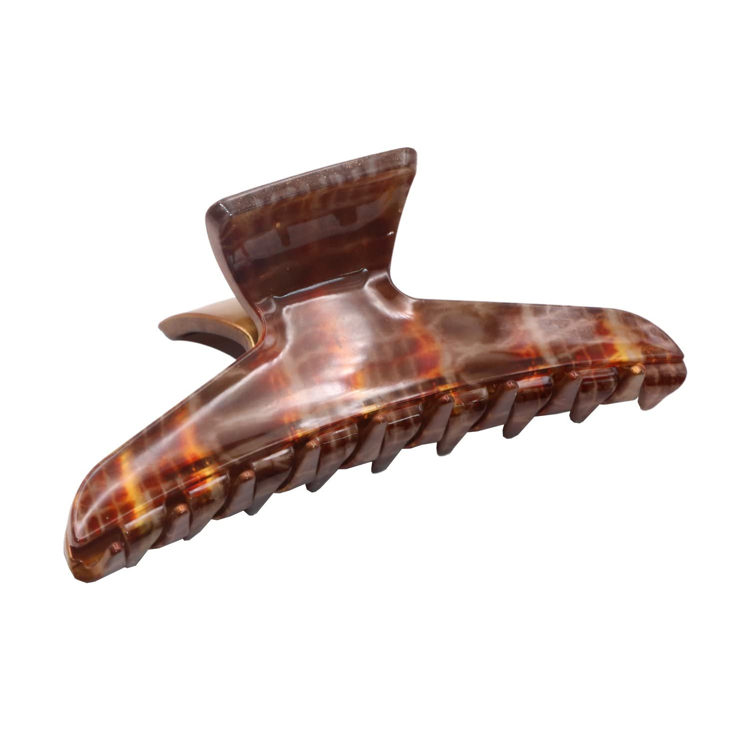 Parcelona French Pinch Medium Cellulose Covered Spring Jaw Hair Claw for Women