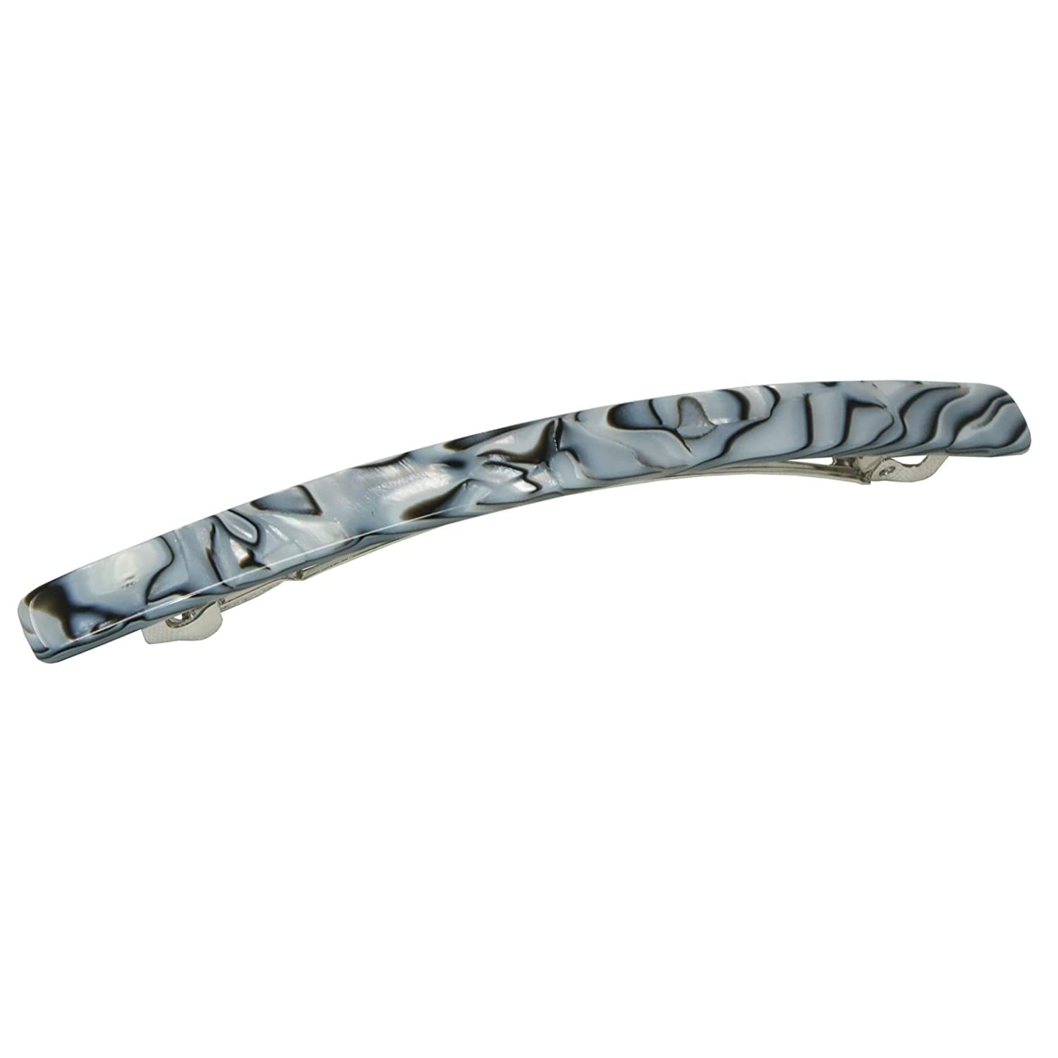 French Amie Long And Thin Large 4” Cellulose Handmade Hair Clip Barrette