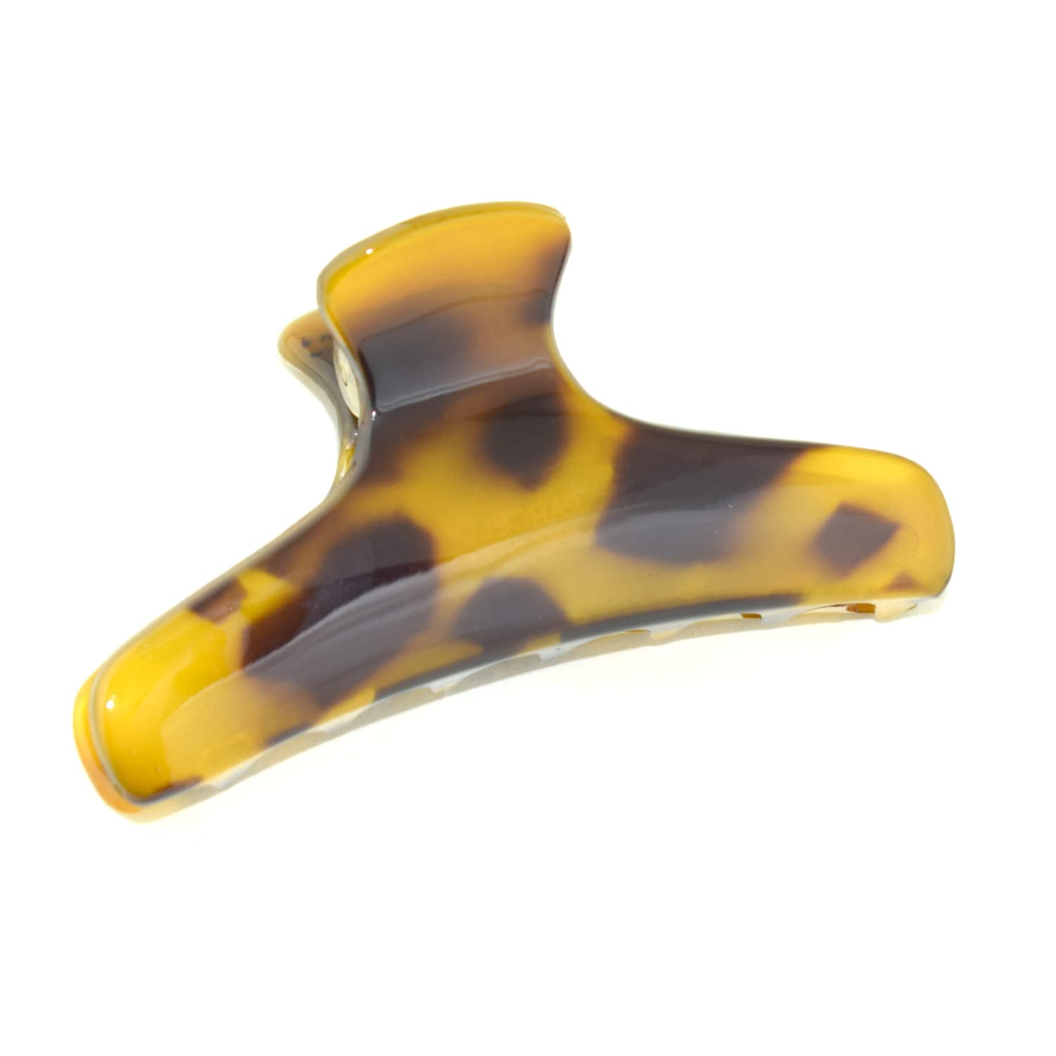 Parcelona French Flat Salon Style Medium 3 1/4" Cellulose Hair Claw for Women
