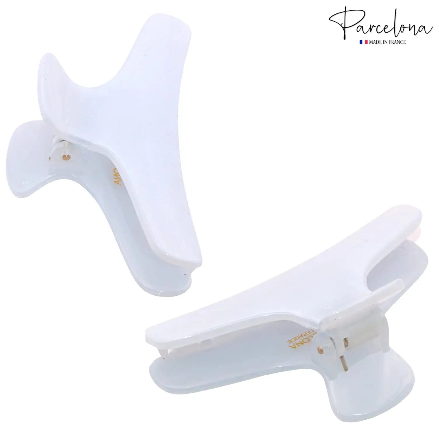 Parcelona French Flat Salon Style Medium 3 1/4" Cellulose Hair Claw for Women