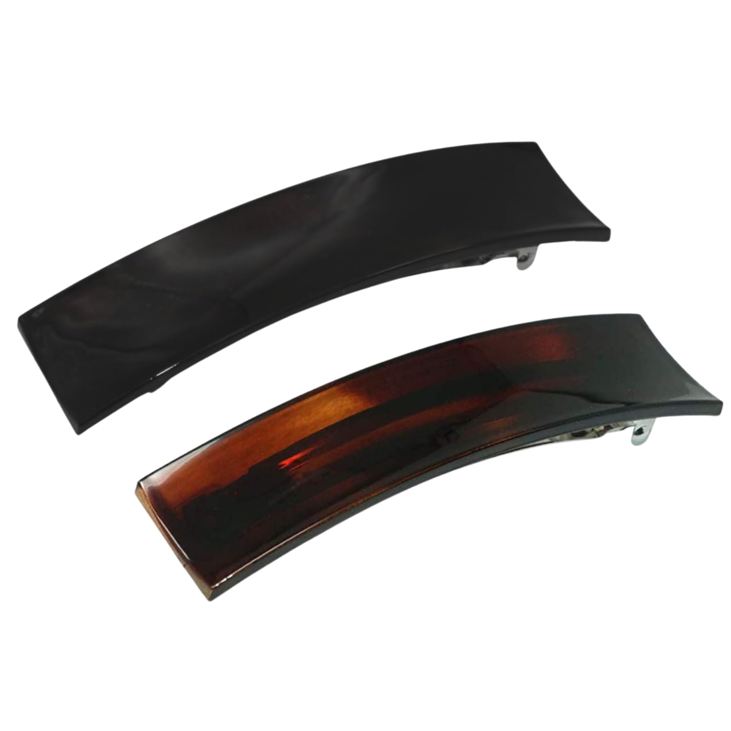 Parcelona French Rectangular Bar Large Cellulose Acetate Hair Barrette for Women